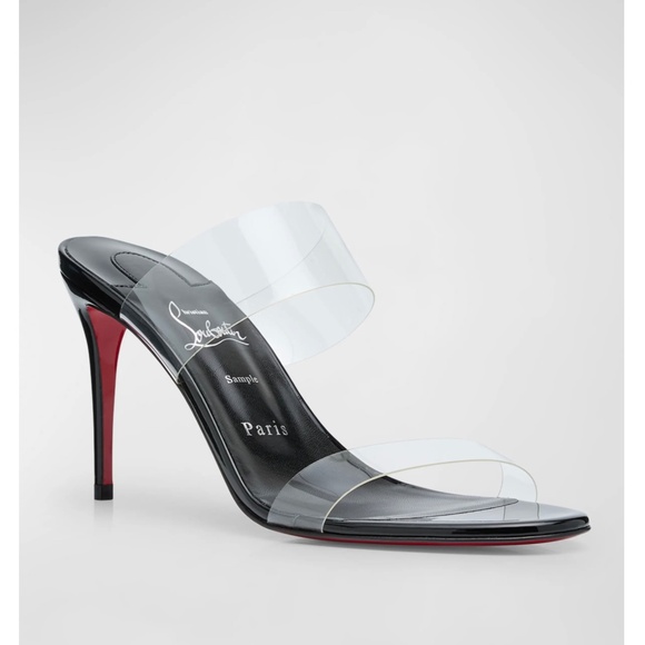 Louboutin Just Nothing Clear Red Sole Slide Sandals US7 / 37EU - Picture 6 of 8